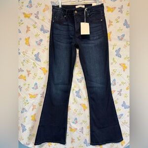 KanCan Women’s Dark Wash Flare Jeans Mid-Rise Size 13/30 NWT